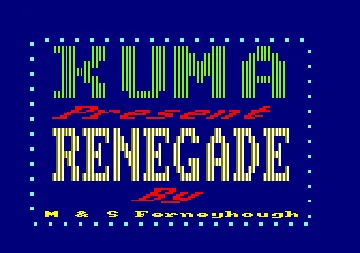 Renegade (UK) (1987) [Imagine Software] (Trainer) screen shot title